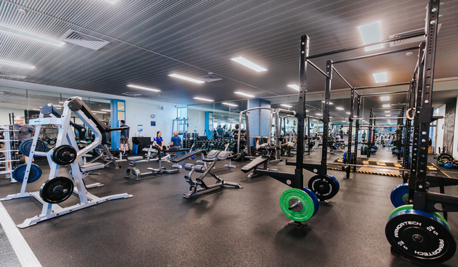 Gym equipment.