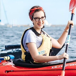 a person in a kayak